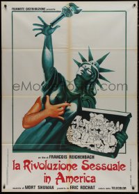 9p2061 SEX O'CLOCK USA Italian 1p 1979 different erotic art of sexy Statue of Liberty & nude people!