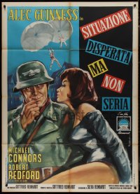 9p2073 SITUATION HOPELESS-BUT NOT SERIOUS Italian 1p 1966 Grinsson art of Alec Guinness & Nazi guard!