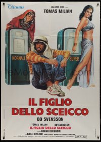 9p2077 SON OF THE SHEIK Italian 1p 1978 Bruno Corbucci's Il Figlio Dello Sciecco, Tomas Milian!