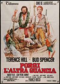 9p2113 TURN THE OTHER CHEEK Italian 1p R1970s great Casaro art of Terence Hill & Bud Spencer!