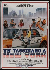 9p2117 UN TASSINARO A NEW YORK Italian 1p 1987 Alberto Sordi is a Taxi Driver in New York, rare!