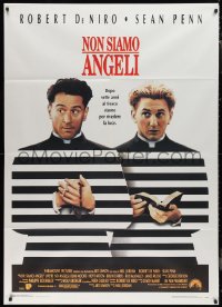 9p2126 WE'RE NO ANGELS Italian 1p 1990 wacky image of fake priests Robert De Niro & Sean Penn!