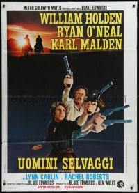 9p2137 WILD ROVERS Italian 1p 1971 completely different images of William Holden & Ryan O'Neal!