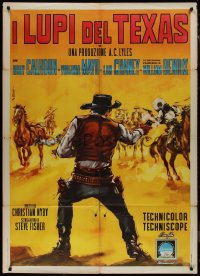 9p2146 YOUNG FURY Italian 1p 1965 Chaney Jr, Bendix, completely different western art by Colizzi!