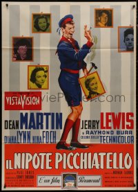 9p2144 YOU'RE NEVER TOO YOUNG Italian 1p 1955 different art of Jerry Lewis, cast images, Martin!