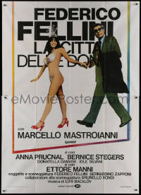 9p1484 CITY OF WOMEN Italian 2p 1980 Federico Fellini La Citta delle donne, Mastroianni & sexy girl!