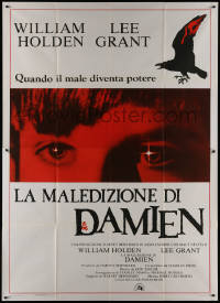 9p1494 DAMIEN OMEN II Italian 2p 1978 cool art of demonic crow, the first time was only a warning!