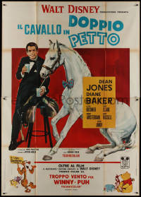 9p1538 HORSE IN THE GRAY FLANNEL SUIT/WINNIE THE POOH Italian 2p 1970 Walt Disney double-bill!