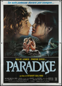 9p1597 PARADISE Italian 2p 1982 sexy Phoebe Cates, Willie Aames, different sexy art by Sciotti!