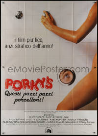 9p1603 PORKY'S Italian 2p 1982 Bob Clark teenage sex classic, Kim Cattrall, great different image!