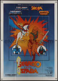 9p1622 SECRET OF THE SWORD Italian 2p 1985 Masters of the Universe, He-Man, She-Ra, Skeletor!