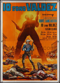 9p1658 VALDEZ IS COMING Italian 2p 1971 Burt Lancaster, written by Elmore Leonard, different art!