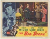 9p1041 BIG STEAL LC #2 1949 Robert Mitchum, Jane Greer & William Bendix at gunpoint!