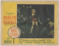 9p1055 BUS STOP LC #2 1956 full-length sexy Marilyn Monroe performing on stage with band!