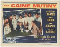 9p1057 CAINE MUTINY LC 1954 classic scene of Humphrey Bogart proving the strawberries were stolen!
