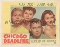 9p1064 CHICAGO DEADLINE LC #4 1949 cool image of Alan Ladd, Donna Reed & bad girls, film noir!