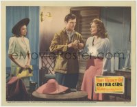 9p1065 CHINA GIRL LC 1942 Gene Tierney watches George Montgomery take bottle from Lynn Bari!