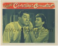 9p1066 CHRISTMAS IN CONNECTICUT LC 1945 Barbara Stanwyck tends to Dennis Morgan's bruised eye!