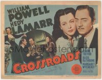 9p0953 CROSSROADS TC 1942 great close up of William Powell & sexy Hedy Lamarr, Basil Rathbone