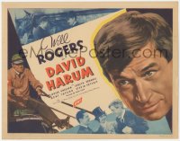 9p0955 DAVID HARUM TC 1934 Will Rogers, Evelyn Venable, cool horse harness racing, ultra rare!