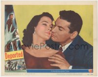 9p1091 DEPORTED LC #5 1950 best romantic close up of Jeff Chandler & sexy bad girl Marta Toren!