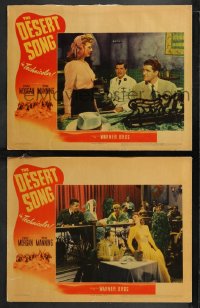 9p1429 DESERT SONG 2 LCs 1944 Oscar Hammerstein II musical, Dennis Morgan, Irene Manning!