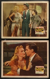 9p1430 DIAMOND HORSESHOE 2 LCs 1945 Haymes, Silvers, sexiest dancer Betty Grable in both!