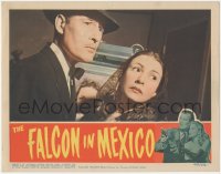 9p1107 FALCON IN MEXICO LC 1944 close up of detective Tom Conway with worried woman in film noir!