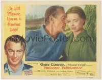 9p1120 FRIENDLY PERSUASION LC 1956 great close up of Gary Cooper & Dorothy McGuire, William Wyler!