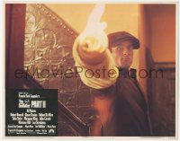 9p1130 GODFATHER PART II LC #1 1974 great close up of Robert De Niro as Don Corleone firing gun!