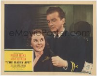 9p1136 HAIRY APE LC 1944 great close up of smiling pretty Susan Hayward with uniformed John Loder!