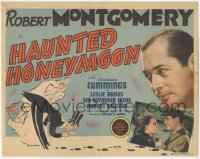 9p0969 HAUNTED HONEYMOON TC 1940 great art of Robert Montgomery & bride Constance Cummings!