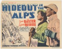 9p0970 HIDEOUT IN THE ALPS TC 1937 English Jane Baxter & Anthony Bushell, wild avalanche art!