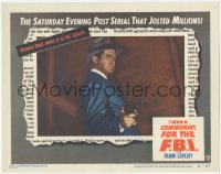 9p1151 I WAS A COMMUNIST FOR THE FBI LC #6 1951 c/u Frank Lovejoy pointing gun, Red Scare film noir!
