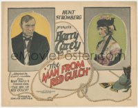 9p0980 MAN FROM RED GULCH TC 1925 Harry Carey, Harriet Hammond, cool lasso artwork!