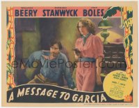 9p1196 MESSAGE TO GARCIA LC 1936 great close up of Barbara Stanwyck pointing gun by John Boles!