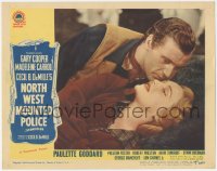 9p1219 NORTH WEST MOUNTED POLICE LC #1 R1945 best super close up of Gary Cooper & Madeleine Carroll!
