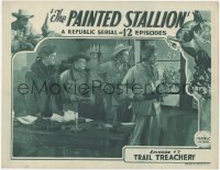 9p1226 PAINTED STALLION chapter 7 LC 1937 Hoot Gibson & cowboys with guns by window, Trail Treachery!