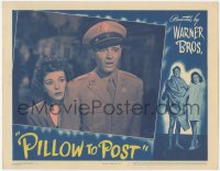 9p1228 PILLOW TO POST LC 1945 great close up of surprised Ida Lupino & uniformed William Prince!