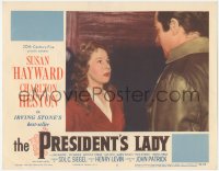 9p1230 PRESIDENT'S LADY LC #5 1953 close up of adulteress Susan Hayward & Charlton Heston!
