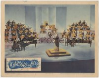 9p1245 RHAPSODY IN BLUE LC 1945 cool far shot of bandleader Paul Whiteman conducting his orchestra!