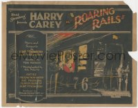 9p0988 ROARING RAILS TC 1924 close up of Harry Carey & Edith Roberts onboard runaway train!