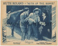 9p1252 RUTH OF THE RANGE chapter 7 LC 1923 Ruth Roland & bearer of false message, The Fatal Count!