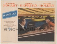 9p1253 SABRINA LC #2 1954 close up of Audrey Hepburn on boat with Humphrey Bogart, Billy Wilder!