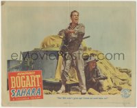 9p1255 SAHARA LC 1943 great image of Humphrey Bogart shouting he won't give up, Zoltan Korda!