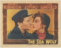 9p1261 SEA WOLF LC 1941 best close up of John Garfield about to kiss Ida Lupino, Jack London