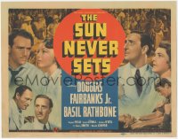9p0995 SUN NEVER SETS TC 1939 brothers Douglas Fairbanks Jr & Basil Rathbone in Africa's Gold Coast!