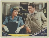 9p1288 SWING SHIFT MAISIE LC #8 1943 Fred Brady flirting with pretty Ann Sothern in working outfit!