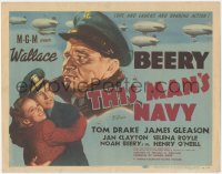 9p0999 THIS MAN'S NAVY TC 1945 William Wellman, art of of Navy soldier Wallace Beery by Rico Tomaso!