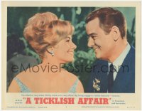9p1307 TICKLISH AFFAIR LC #2 1963 navy widow Shirley Jones falls in love with officer Gig Young!